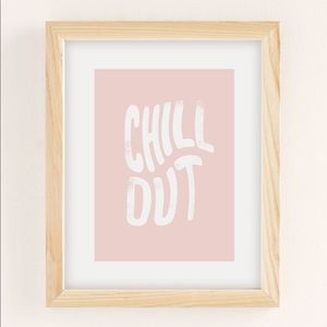 URBAN OUTFITTERS CHILL OUT VINTAGE PEACH ART PRINT